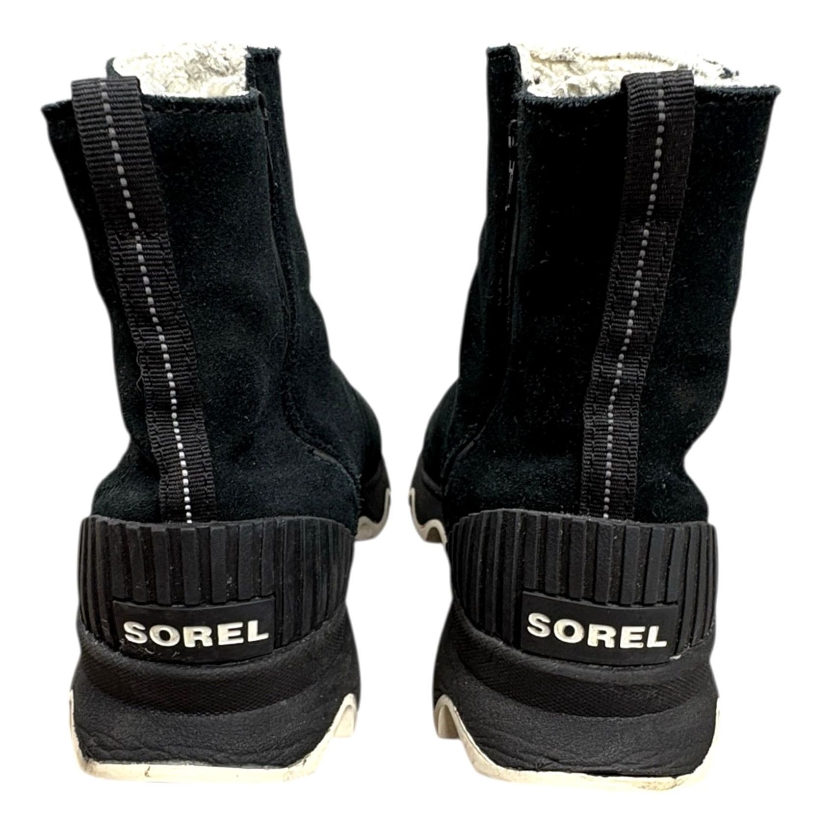 SOREL Sorel Kinetic Waterproof Winter Boots Black Women's Size 9 Bootie Suede Rubber Lining Wool Casual Outdoor ⟶ Mens? Size 28" / US 6 / IT 42 - 5 Thumbnail