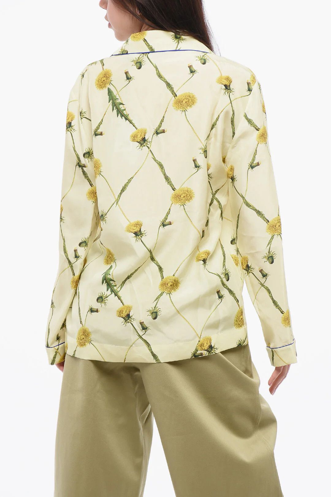 Burberry og1mm0426 Silk Blouse in Yellow Size XS / US 0-2 / IT 36-38 - 2 Thumbnail