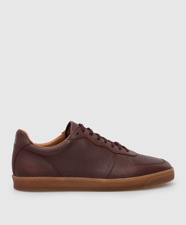 image of Brunello Cucinelli O1W1Db10424 Sneakers In Maroon, Men's (Size 6)