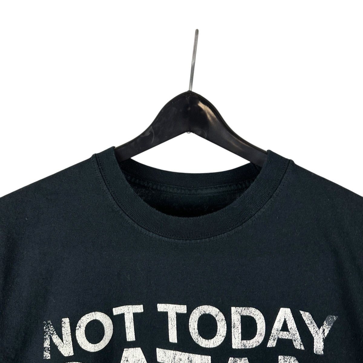 Vintage Mens Y2K Spencer’s Not Today Satan Comedy Shirt Size US L / EU 52-54 / 3 - 3 Thumbnail