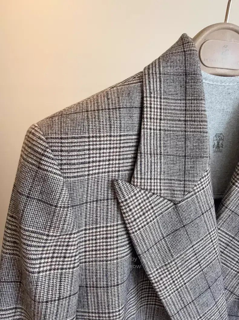 Brunello Cucinelli Brunello Cucinelli Plaid Blazer Size S / US 4 / IT 40 - 5 Thumbnail