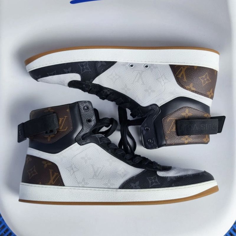 Louis Vuitton Louis Vuitton Rivoli Series Black and White Sneakers -2508 Size US 12 / EU 45 - 5 Thumbnail