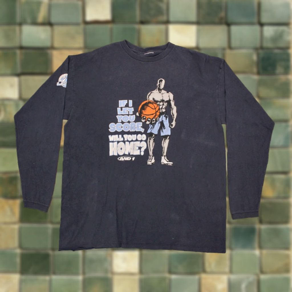 Vintage VINTAGE Men’s VTG 1990s And One / And 1 Long Sleeve T Shirt Sz XXL 90s Basketball Tshirt Blue Graphic Tee Mens 2XL Size US XXL / EU 58 / 5 - 1 Thumbnail