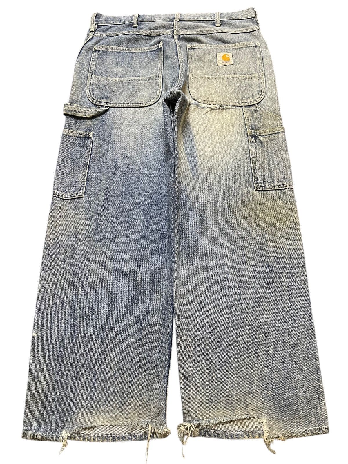 Carhartt Vintage Carhatt Carpenter Mud Wash Faded Distress Baggy Jean Size US 34 / EU 50 - 2 Thumbnail
