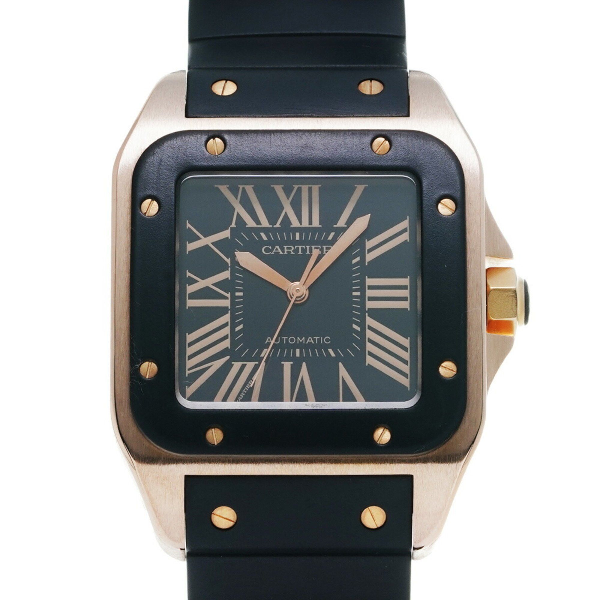 Cartier Cartier Santos 100 LM W2012U2 Black Men's Watch Automatic Size ONE SIZE - 1 Thumbnail