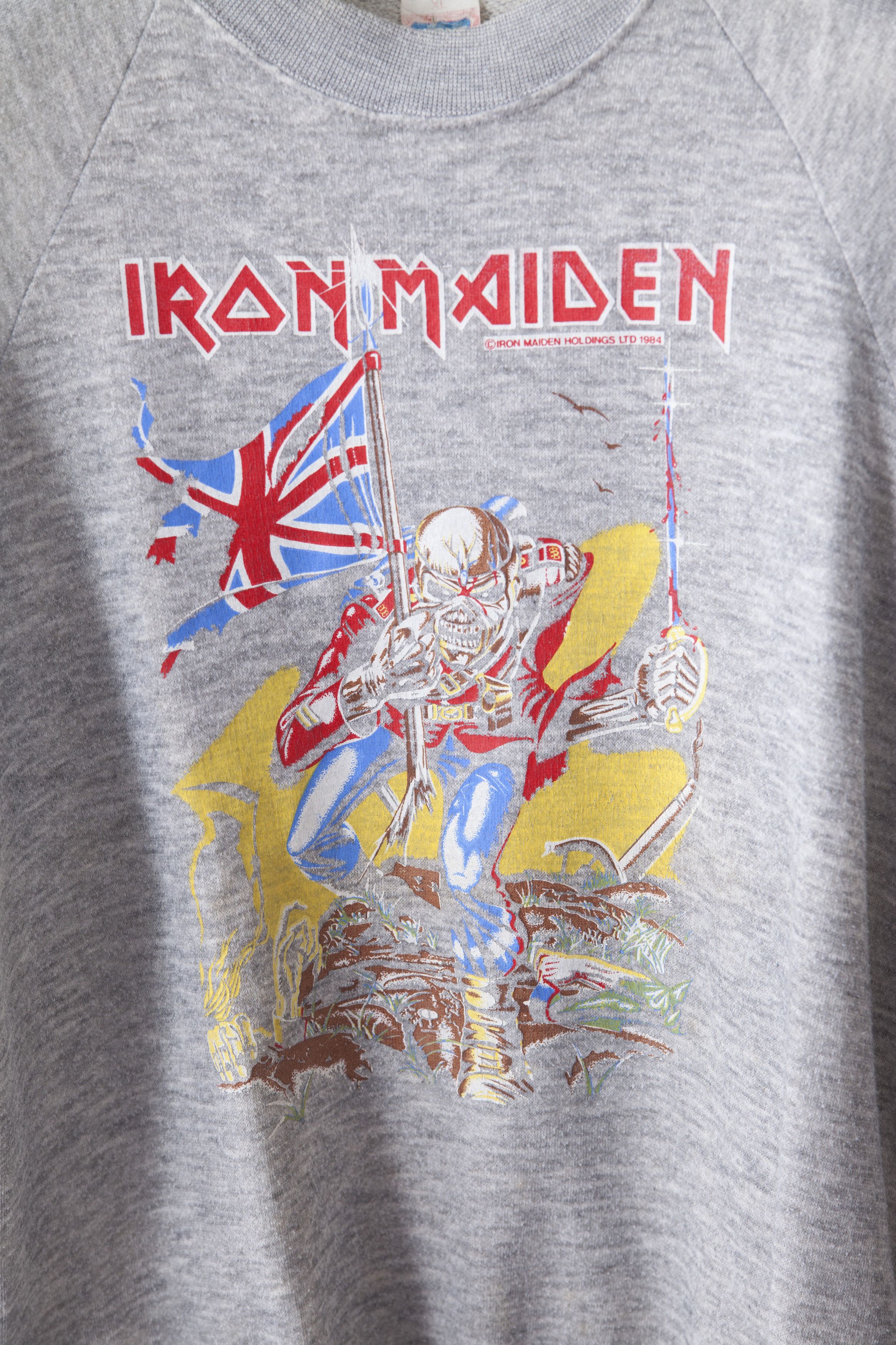 Vintage 1984 Iron Maiden The Trooper sweatshirt Size US S / EU 44-46 / 1 - 2 Thumbnail