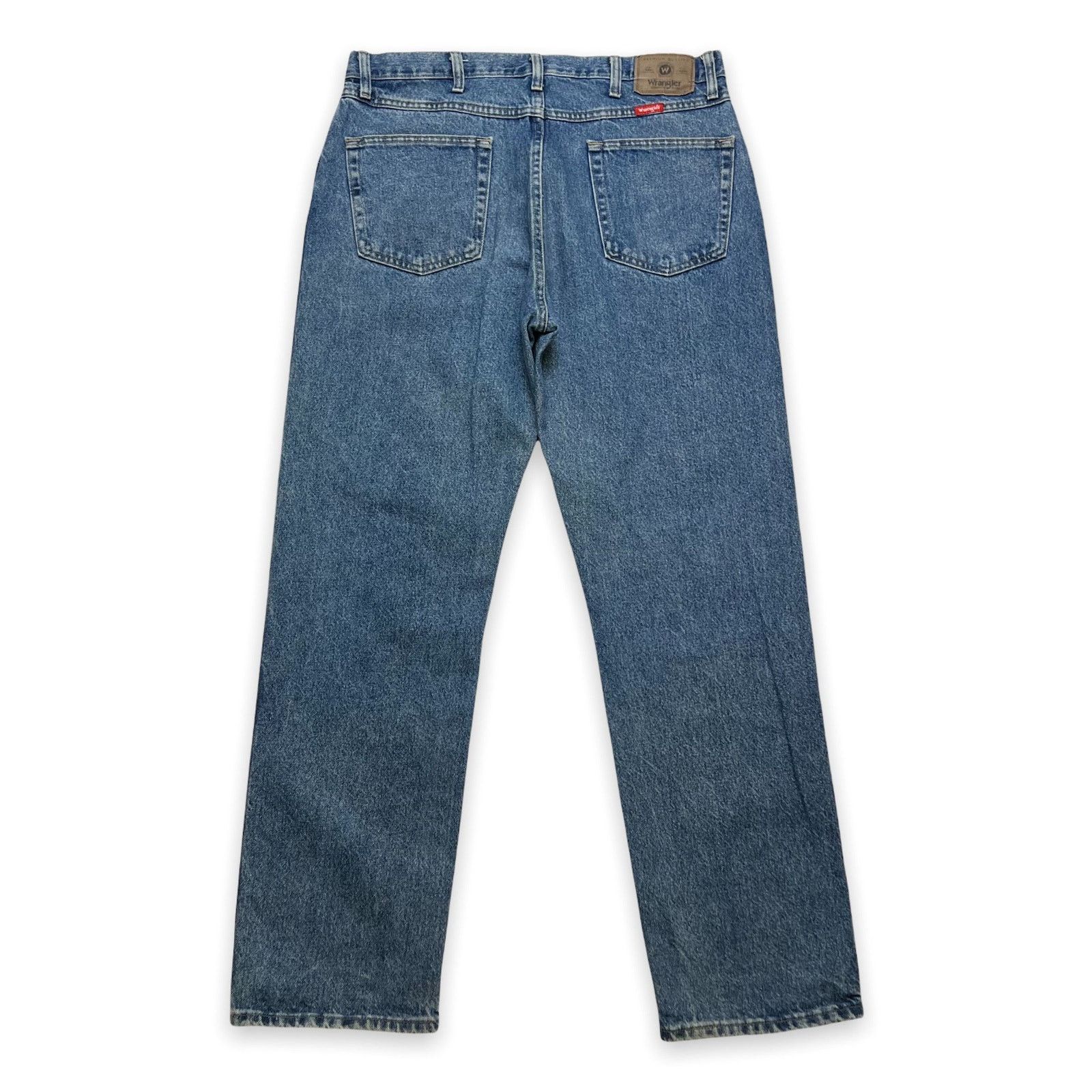 Vintage × Wrangler Wrangler Jeans 36x32 Blue Regular Fit Work Wear Denim Pants Size US 36 / EU 52 - 3 Thumbnail
