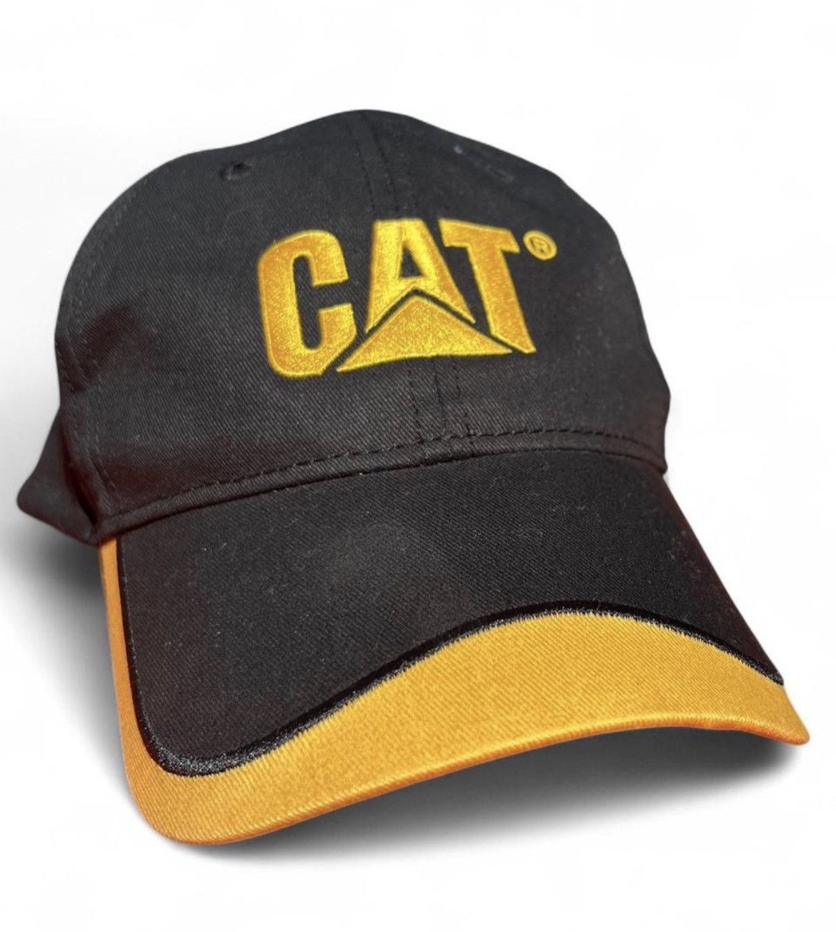 Vintage Vintage 2000’s Caterpillar Black and Yellow Logo Cap Size ONE SIZE - 1 Thumbnail