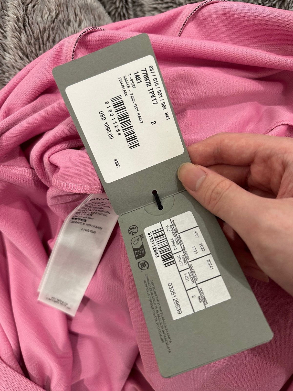 Balenciaga Balenciaga Pink Soccer Paris Jersey Longsleeve BNWT Size US M / EU 48-50 / 2 - 7 Thumbnail