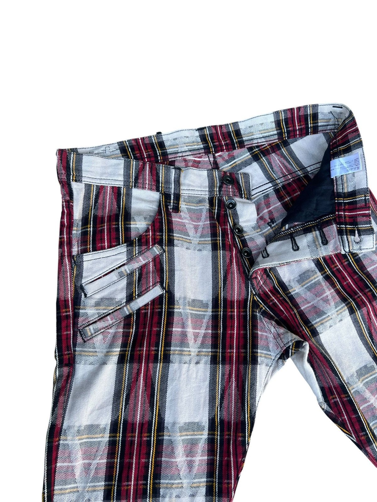 SHAREEF Shareef 2007 Japan Check Raw Edge Cropped Pant Size US 29 - 8 Thumbnail