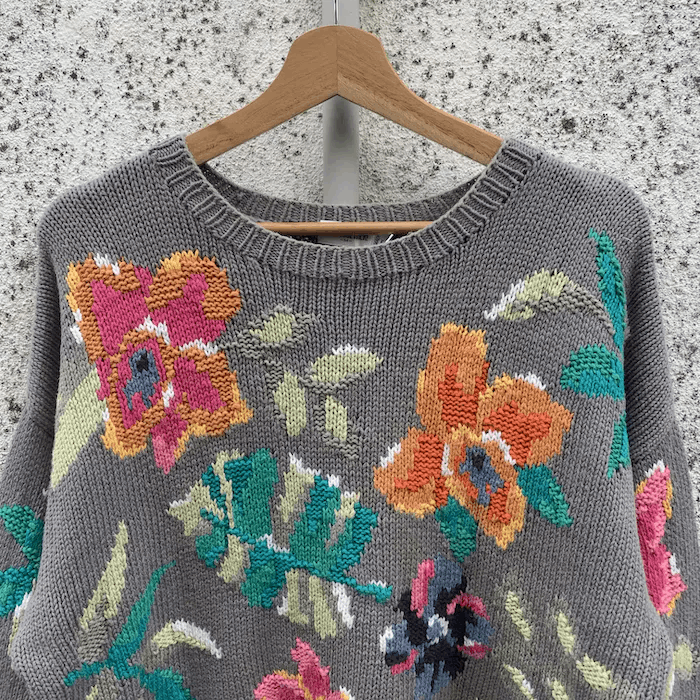 Aran Isles Knitwear 💥 STEALS💥JAPANESE Knit Flora Cropped RARE Sweater Pullover Size M / US 6-8 / IT 42-44 - 5 Thumbnail