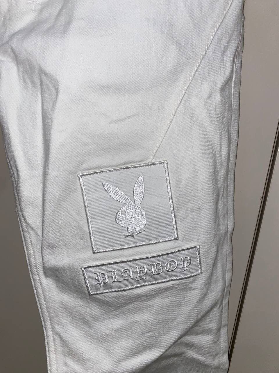 Number (N)ine × Playboy Number Nine x Playboy SS15 White Denim Jeans Very Rare Size US 32 / EU 48 - 5 Thumbnail