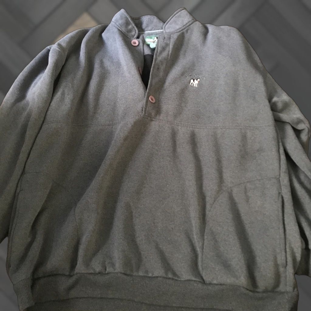 Big Dogs VINTAGE Big Dogs Shirt Long Sleeve Henley Blue XL Men’s 1990s Grunge Baggy Cotton Blend Size US XL / EU 56 / 4 - 1 Thumbnail