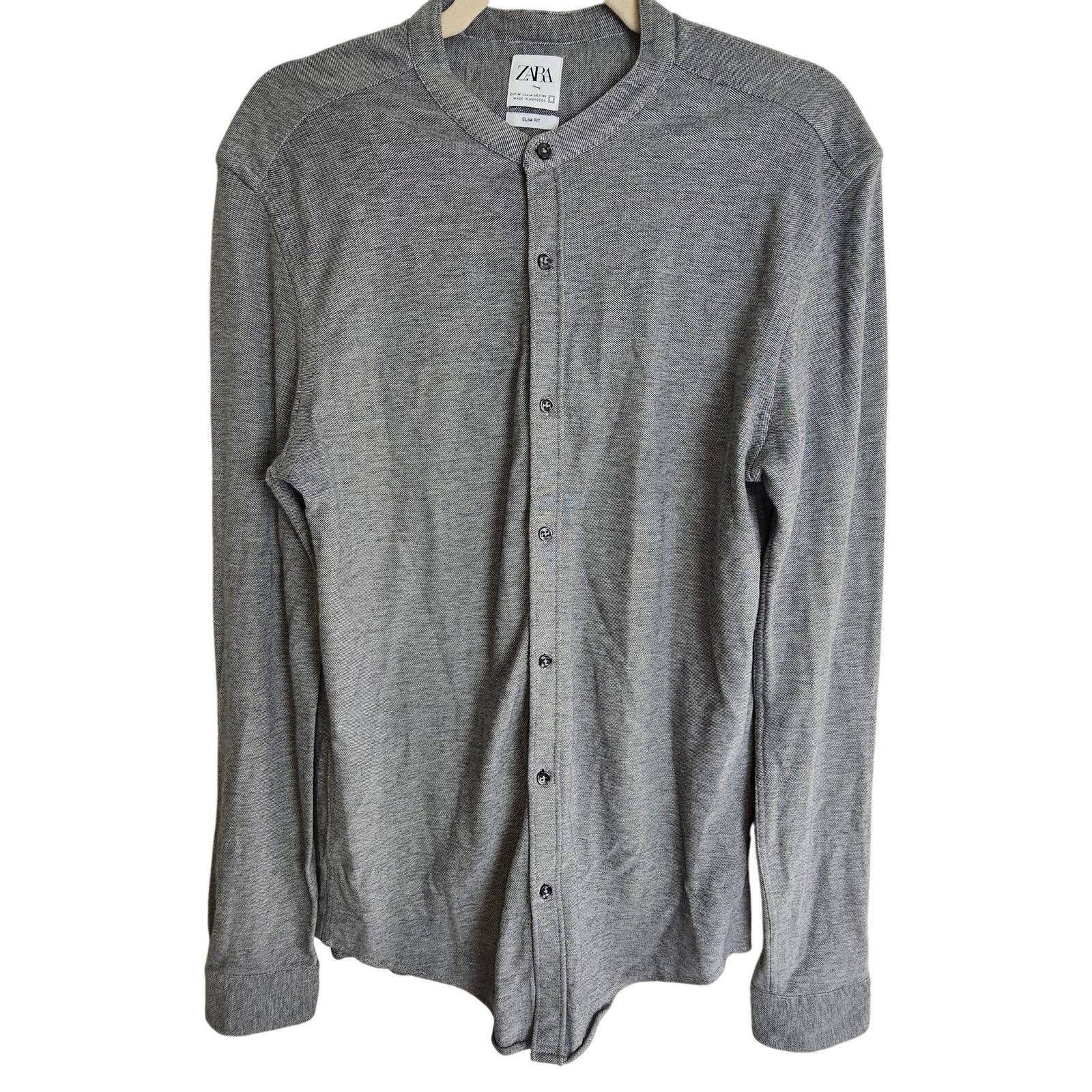Zara Zara Mens Button Shirt Casual Grunge Skater Size M Gray Slim Size US M / EU 48-50 / 2 - 1 Thumbnail