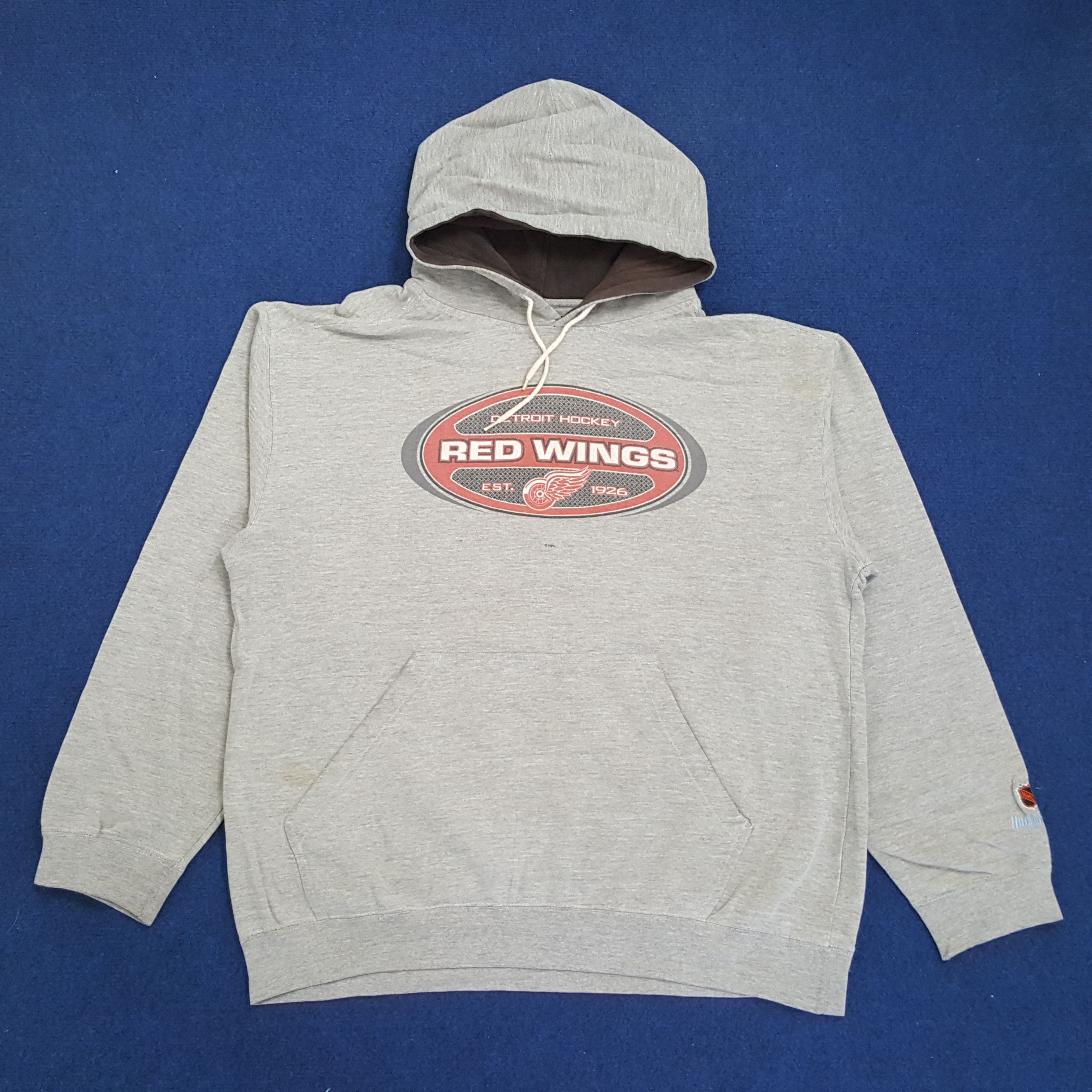 NHL × Vintage Vintage Detroit Hockey Red Wings Ice Hockey Team Hoodie Size US L / EU 52-54 / 3 - 1 Thumbnail