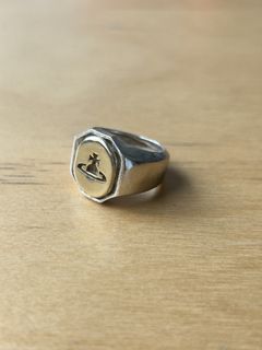 Vivienne Westwood Armor Ring Silver 925 Used Size S US9.5 Orb Motif W/Box