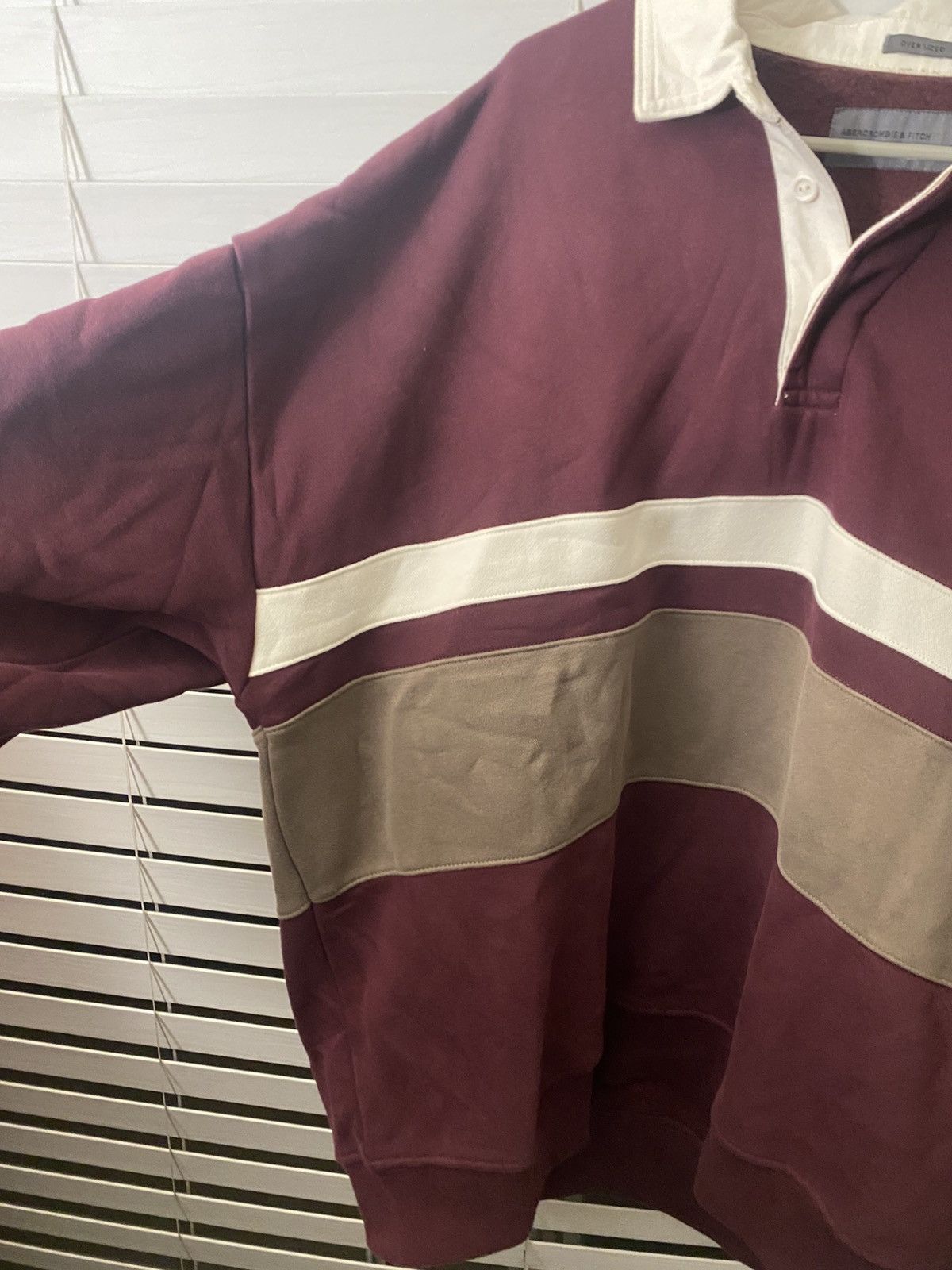 Abercrombie & Fitch Abercrombie & Fitch Maroon Rugby Size US XL / EU 56 / 4 - 3 Thumbnail