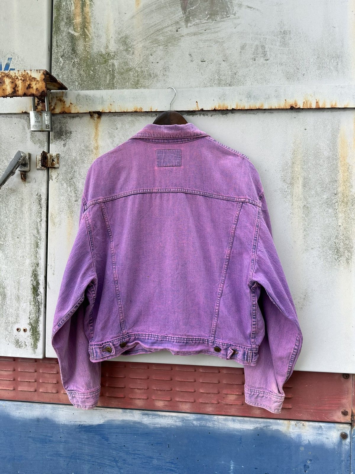 Marithe + Francois Girbaud 👹Vintage Marithe Francois Girbaud Purple Trucker Jacket Size US M / EU 48-50 / 2 - 7 Thumbnail