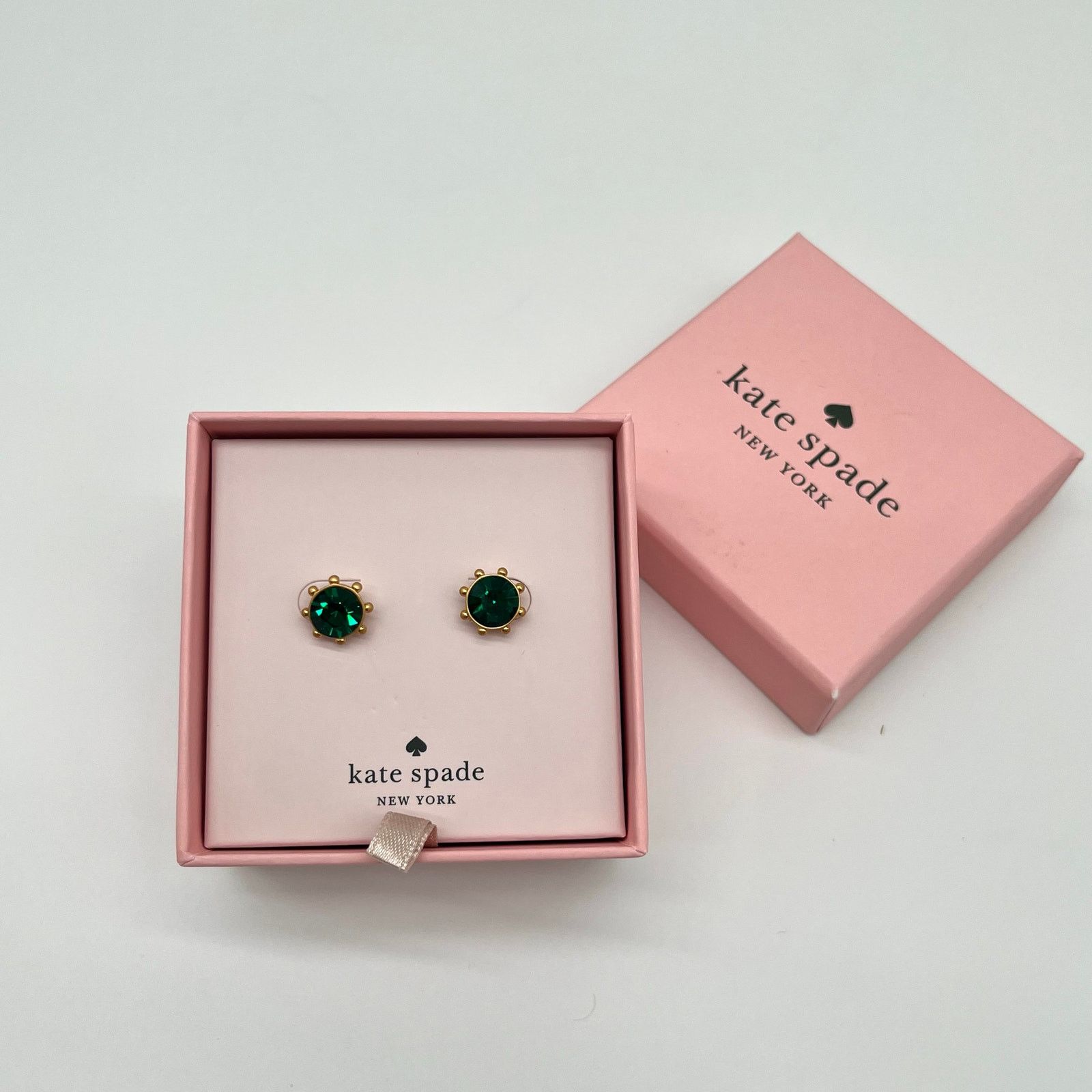 Kate Spade KATE SPADE NWT Emerald Earrings, Flying Colors Bezel Studs Size ONE SIZE - 3 Thumbnail