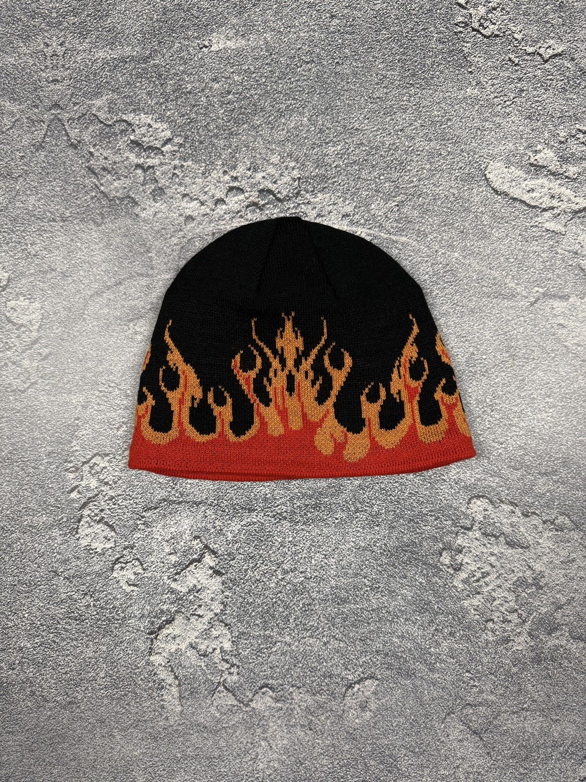 Vintage Vintage Skate Fire Beanie Hat Size ONE SIZE - 1 Thumbnail