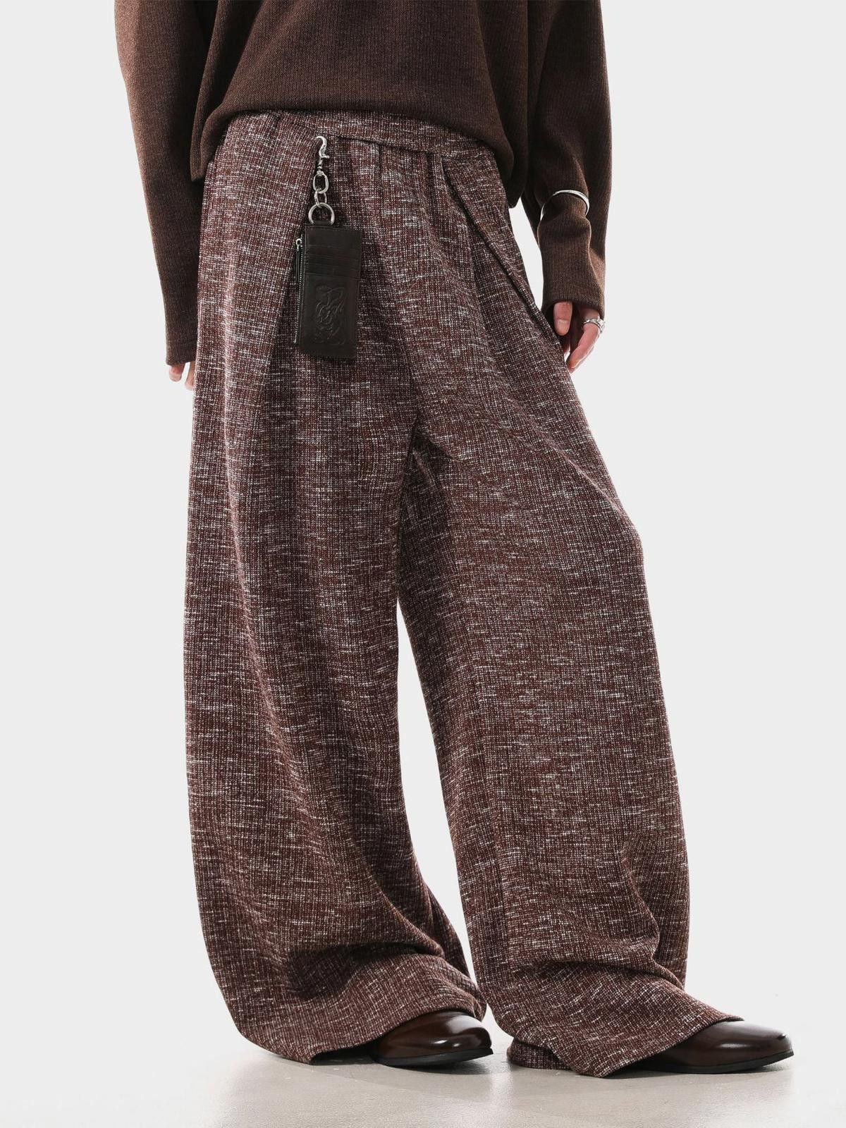 Vintage Wide Leg Knit Pants, Loose Fit Trousers Size US 30 / EU 46 - 3 Thumbnail