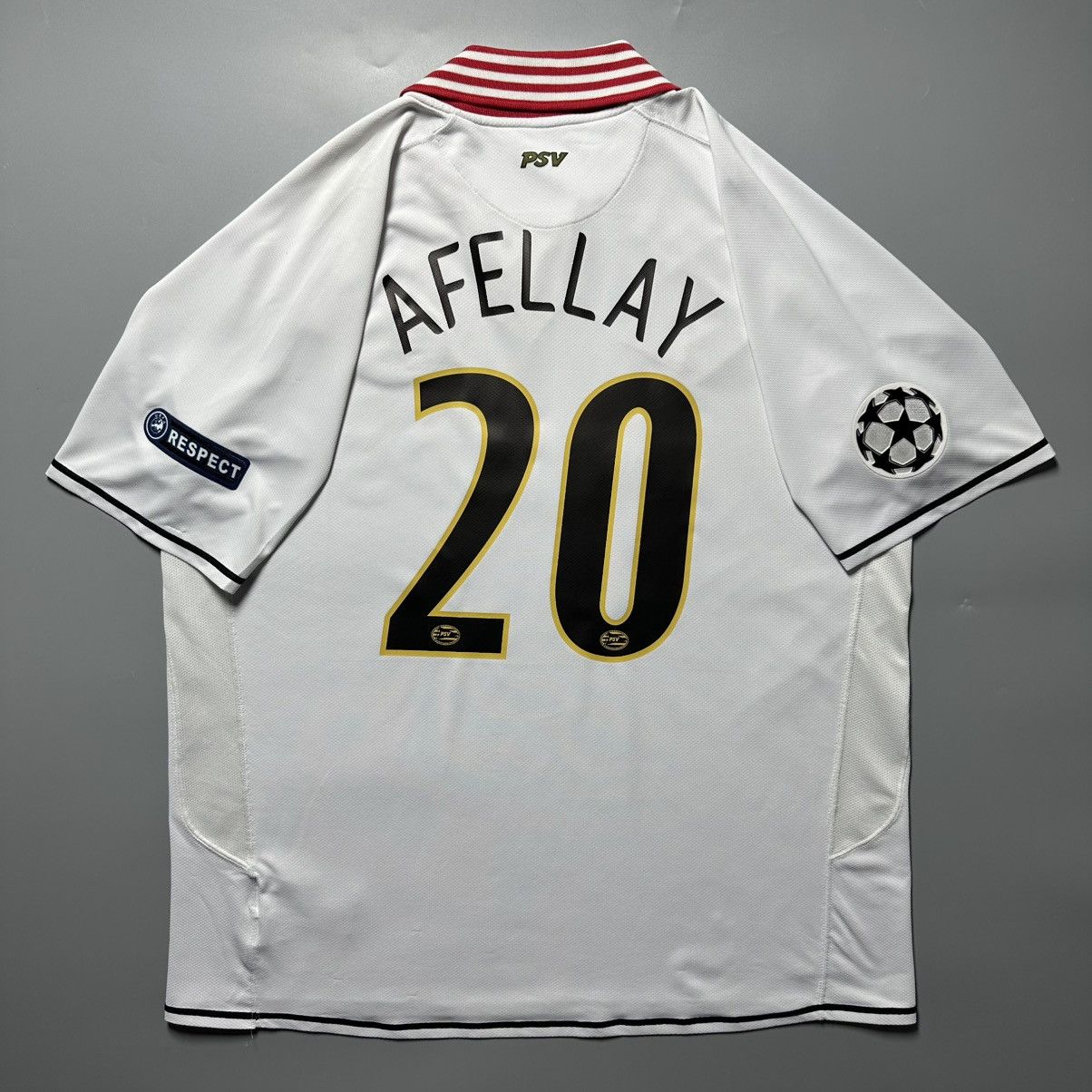 Nike PSV EINDHOVEN NIKE 2007/2009 SOCCER AWAY JERSEY #20 AFELLAY Size US XXL / EU 58 / 5 - 1 Thumbnail