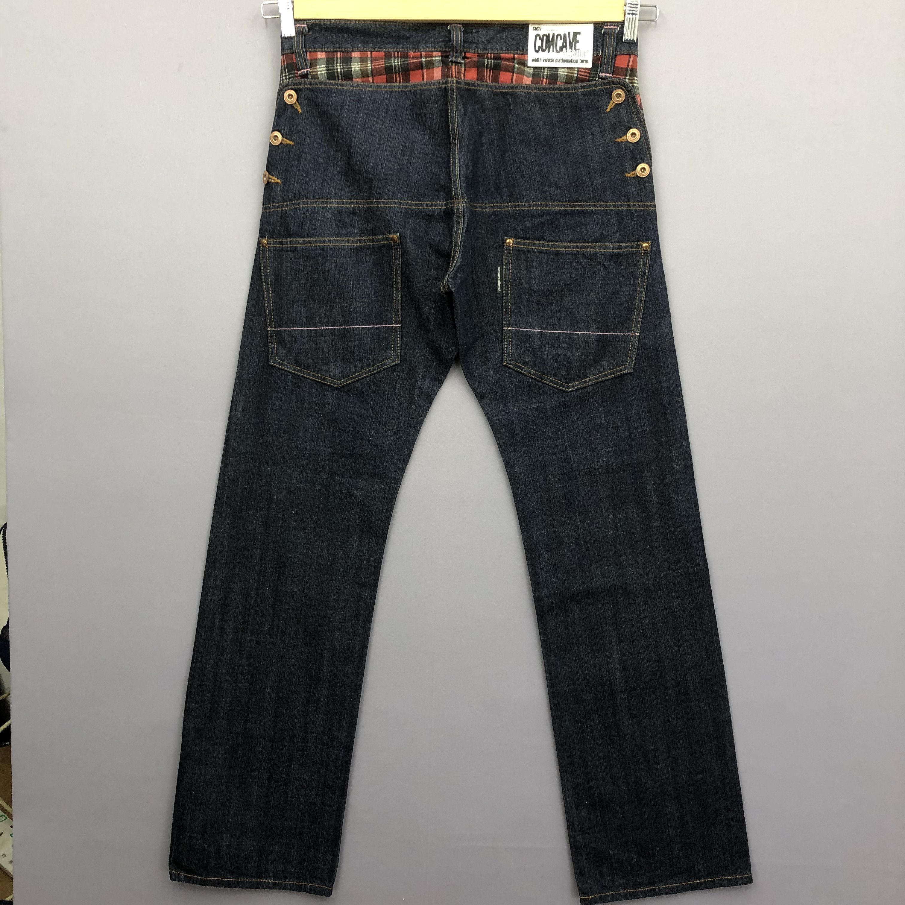Japanese Brand 2000s Concave Double Waisted Baggy Faded Skater Jeans Denim Size US 34 / EU 50 - 1 Thumbnail