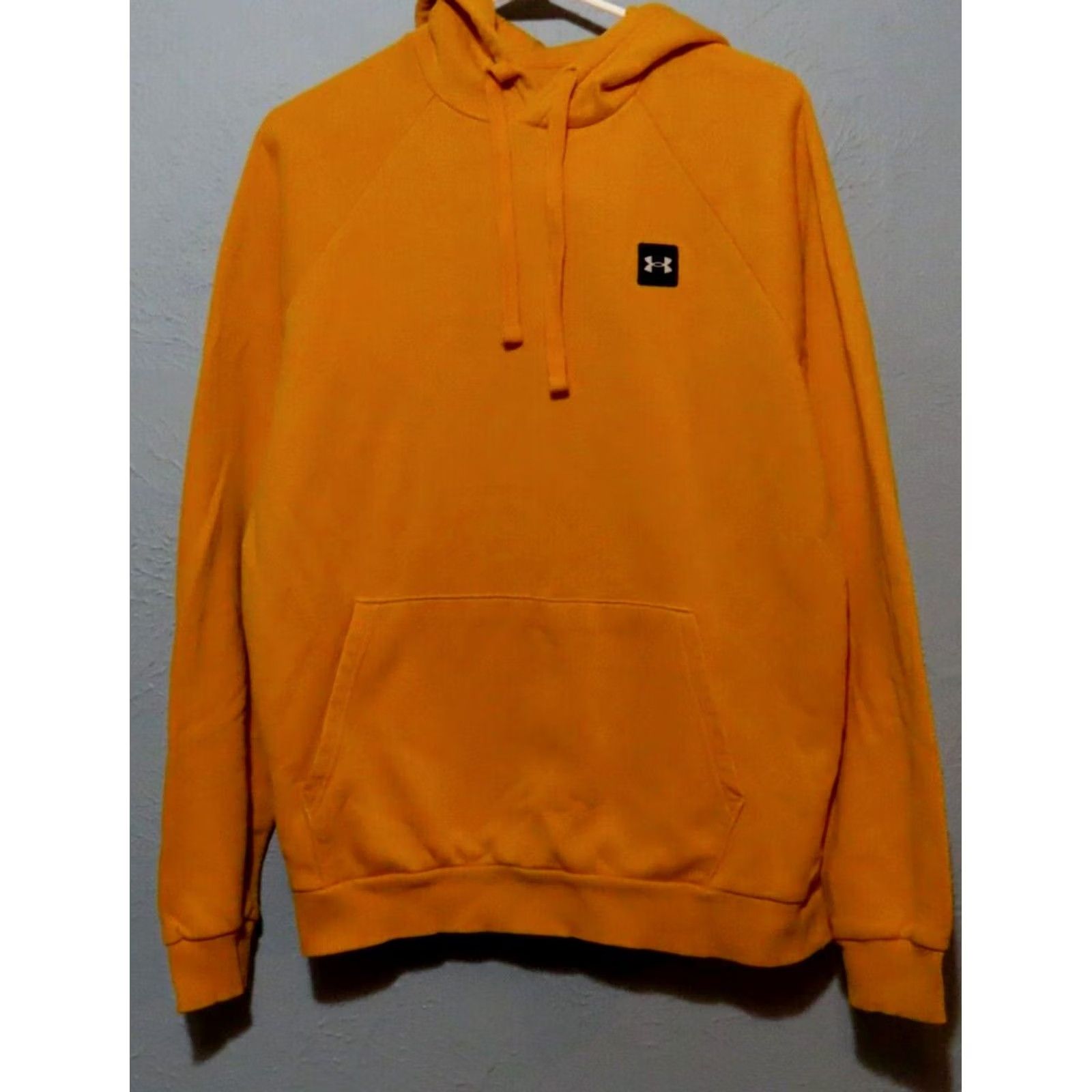 Under Armour Under Armour Sweatshirt Hoodie Mens M Yellow Kangaroo Pocket Fleece Mock Neck Pullover Logo Size US M / EU 48-50 / 2 - 2 Thumbnail