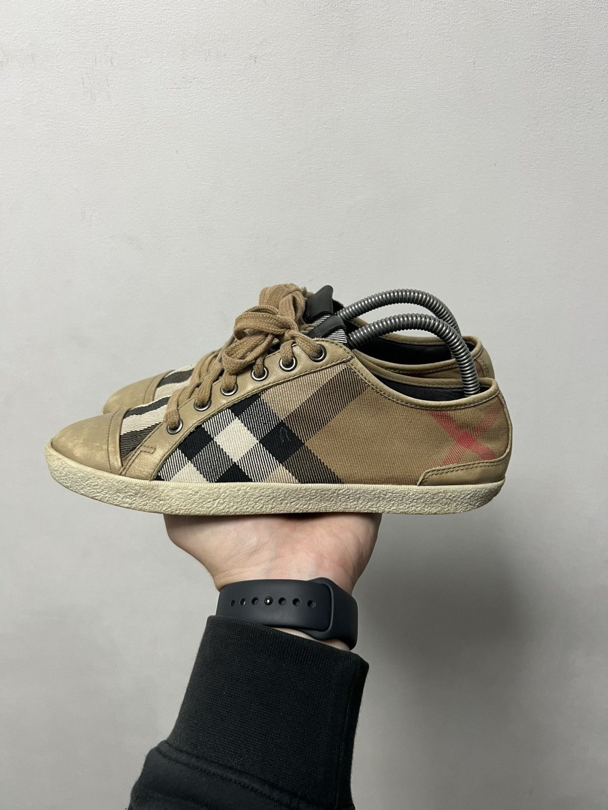 Burberry Burberry Men's Vintage Check Low-Top Sneakers Size US 5 / EU 37 - 4 Thumbnail