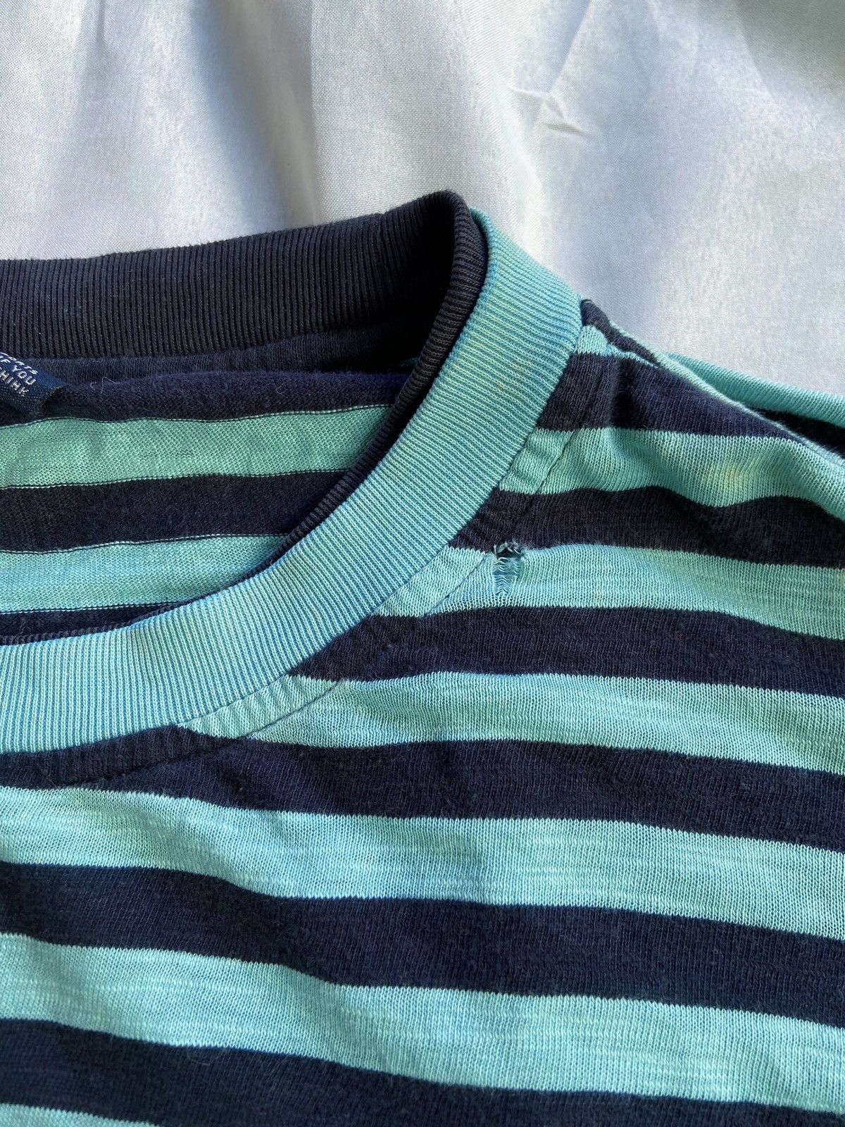 Hysteric Glamour DOUBLE LAYER INTERCREW DISTRESSED STRIPED ART ​LONG SLEEVE Size US L / EU 52-54 / 3 - 10 Thumbnail