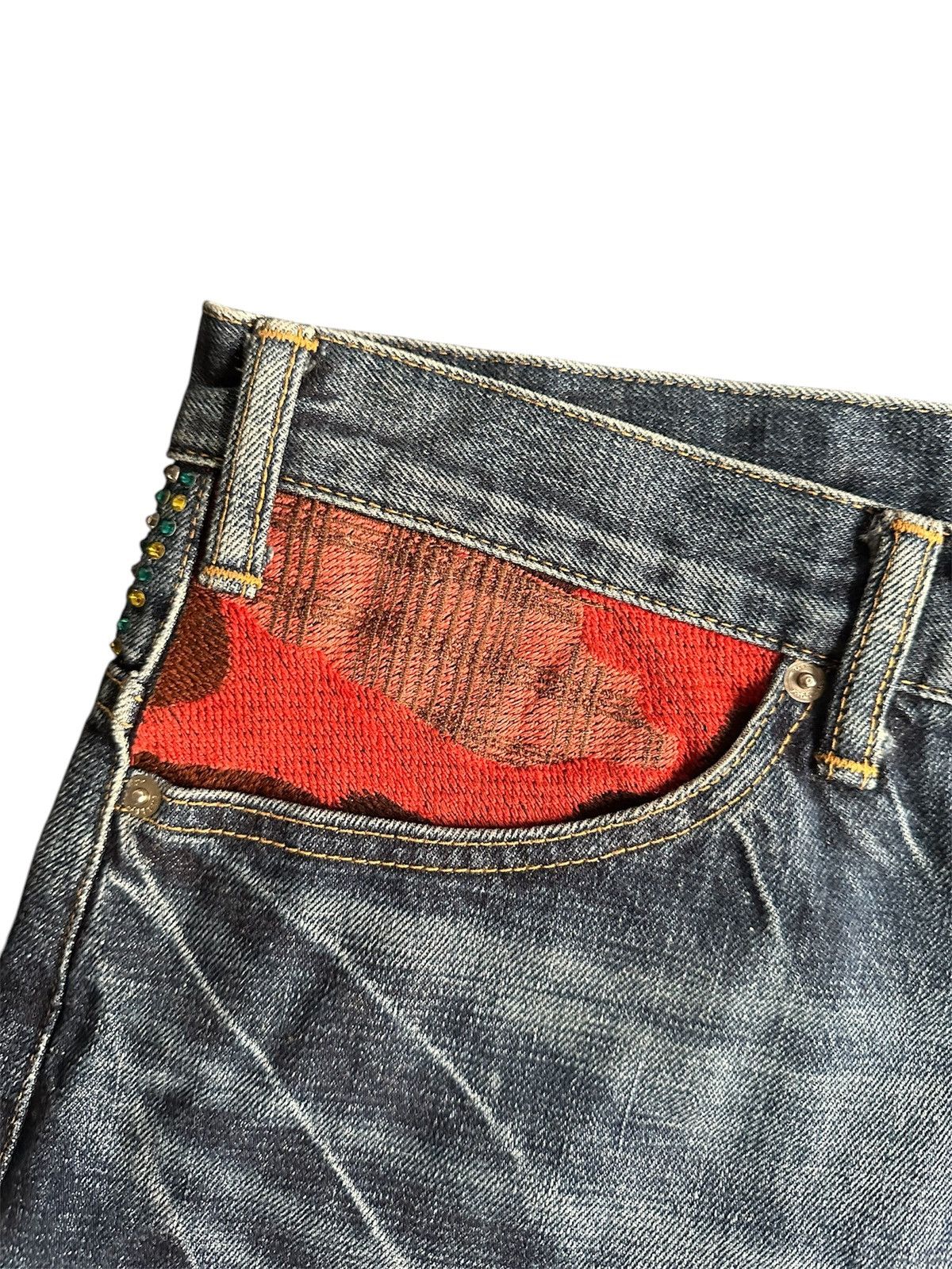 Swagger Swagger Rhinestone Denim Shorts Size US 34 / EU 50 - 2 Thumbnail