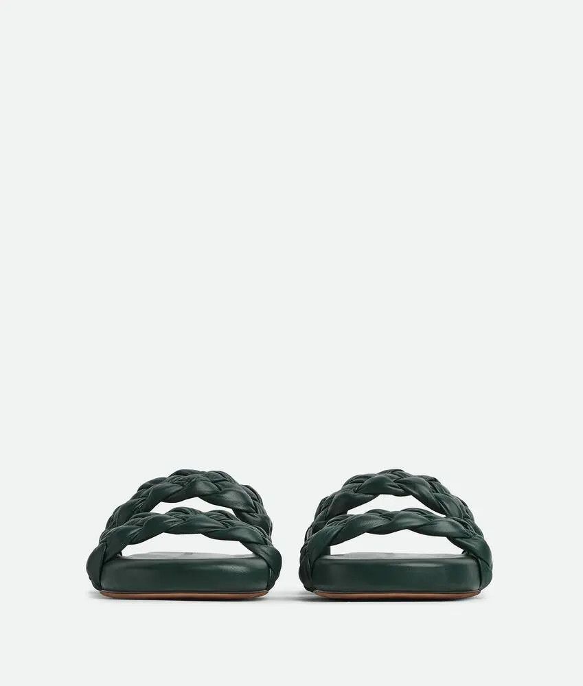 Bottega Veneta o1bcso1str0824 Foulard Mule in Green Size US 8 / EU 41 - 2 Thumbnail