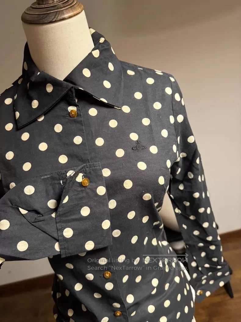 Vivienne Westwood Vivienne Westwood Black vintage polka dot shirt with black Size M / US 6-8 / IT 42-44 - 6 Thumbnail
