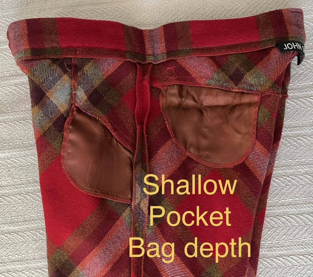 Other John Scher Pants, US Men Small , Bias Cut Wool, Red Plaid Size US 28 / EU 44 - 8 Thumbnail
