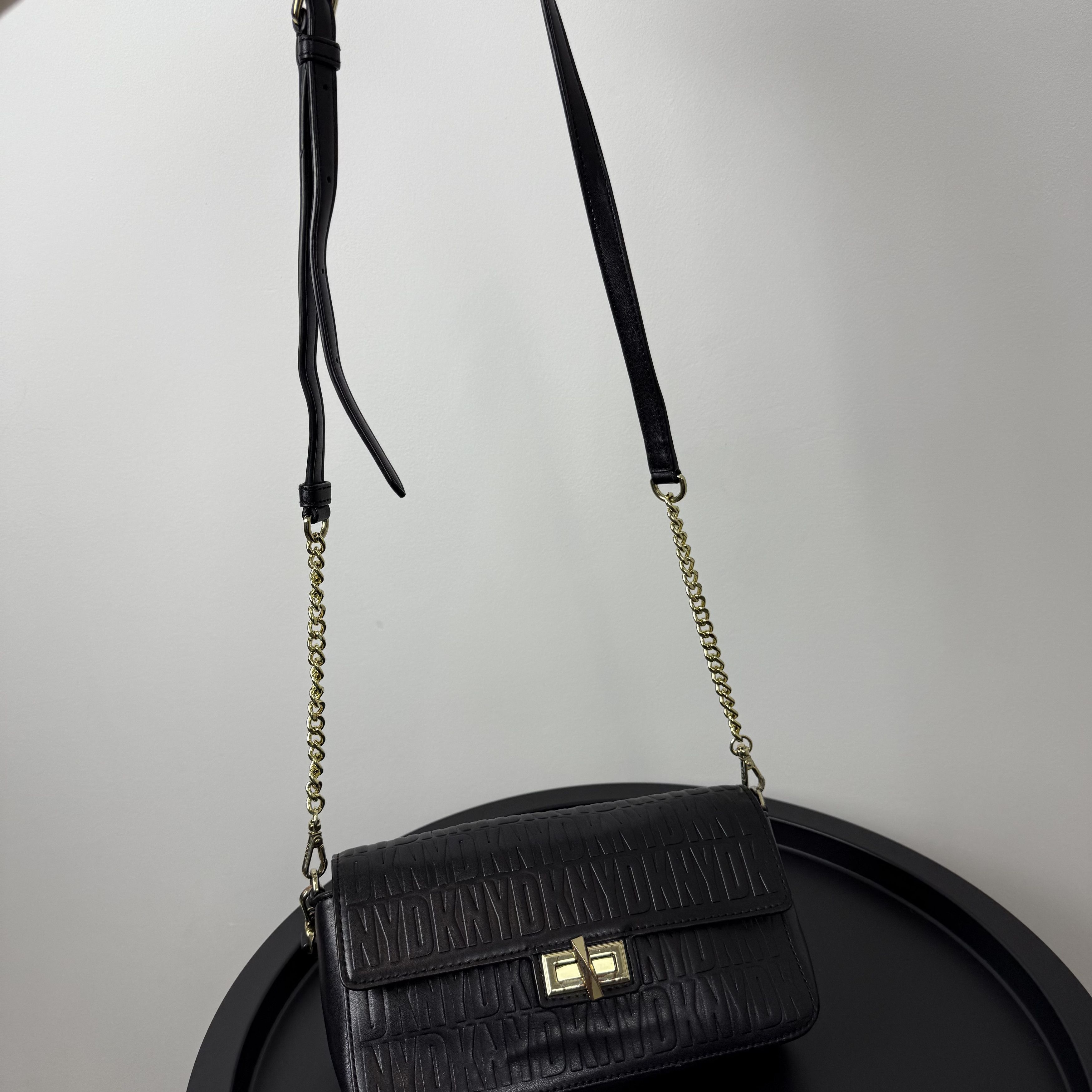 DKNY DKNY Donna Karan Black Monogram Crossbody Handle Bag Size ONE SIZE - 9 Thumbnail