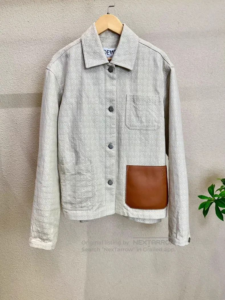 Loewe Loewe Dark patterned monogrammed logo all-over print jacke Size XXS / US 00 / IT 34 - 1 Thumbnail