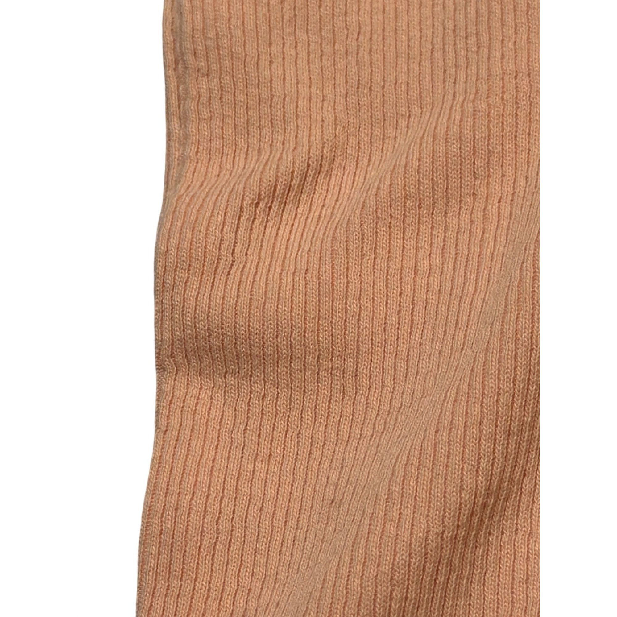 Loft 2 Loft Short Sleeve T Shirts Peach Ribbed Orange White V Nec Size L / US 10 / IT 46 - 3 Thumbnail