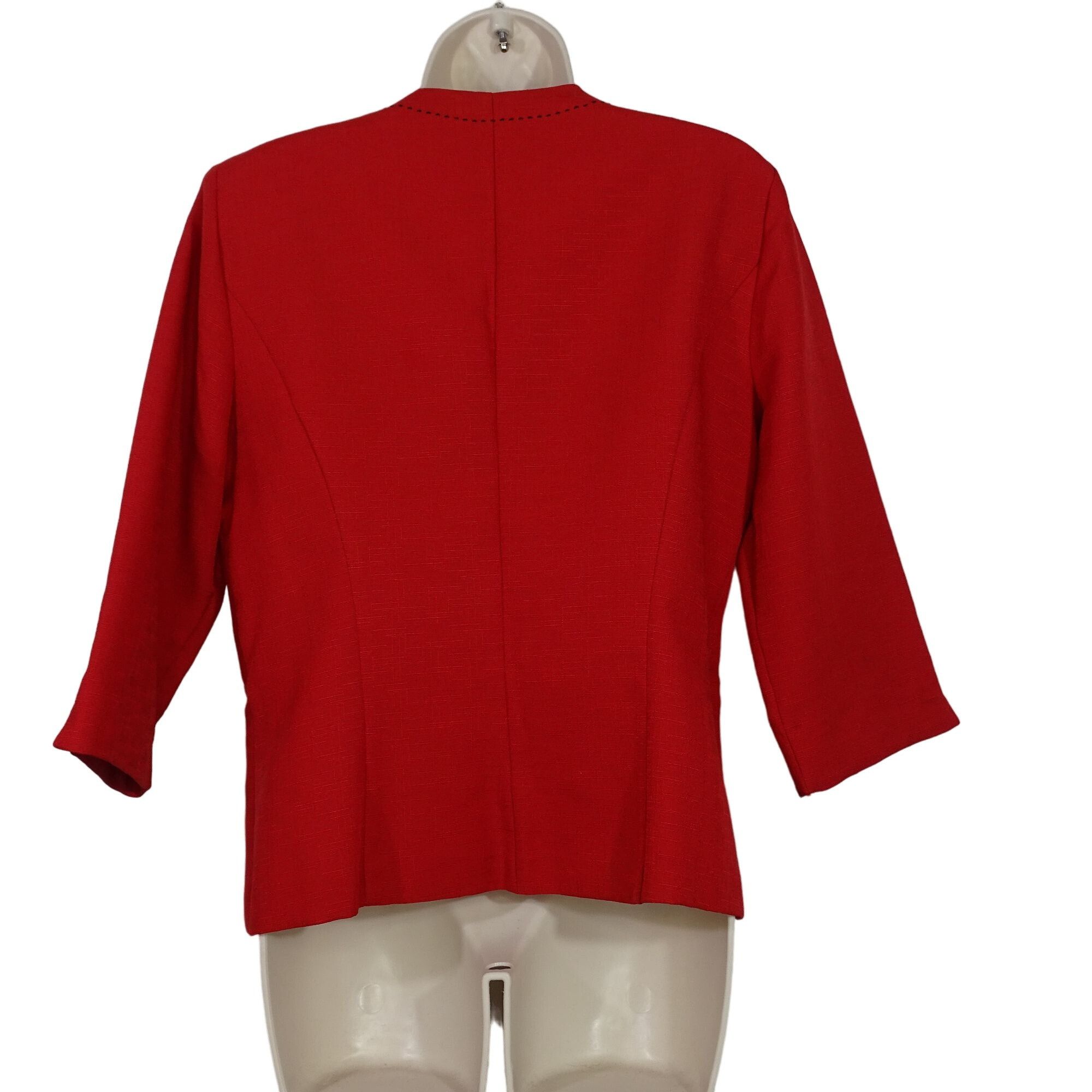 Other Vtg 2 pc R&K Originals Red Black Pinstripe Pants Suit Outfit Size 32" / US 10 / IT 46 - 3 Thumbnail