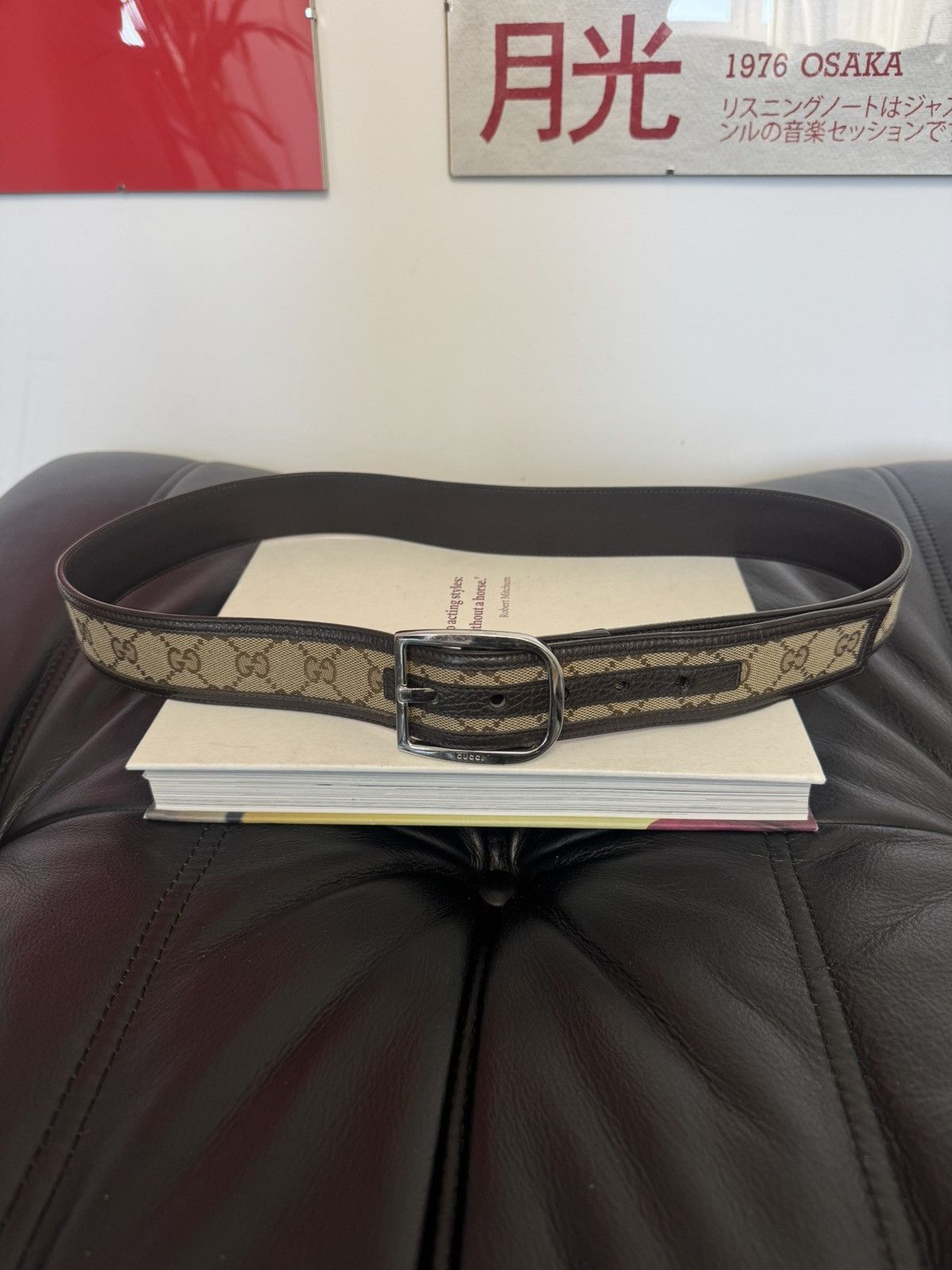 Gucci Gucci GG Monogram Supreme Designer Belt High End Luxury Rare Size ONE SIZE - 1 Thumbnail