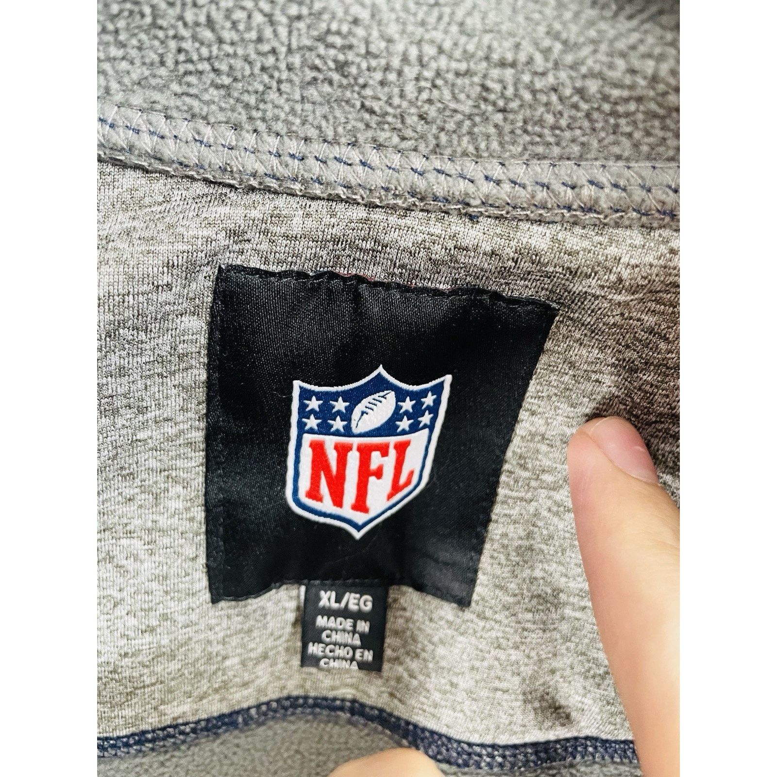 Nike Nike NFL Seattle Seahawks Gray 1/4 Zip Pullover Jacket Mens Size US L / EU 52-54 / 3 - 3 Thumbnail