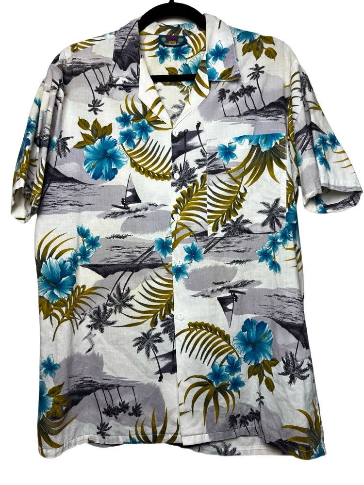 Vintage Vintage Hawaii Blues Island Hawaiian Button Up Shirt Size US M / EU 48-50 / 2 - 1 Thumbnail