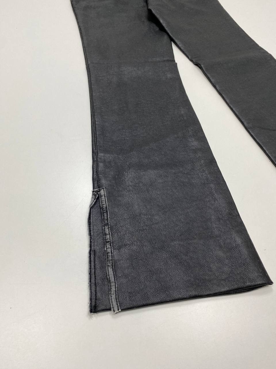 Vintage Black Flared Faux Leather Pants Y2K Women S-M Italy Size 28" / US 6 / IT 42 - 8 Thumbnail