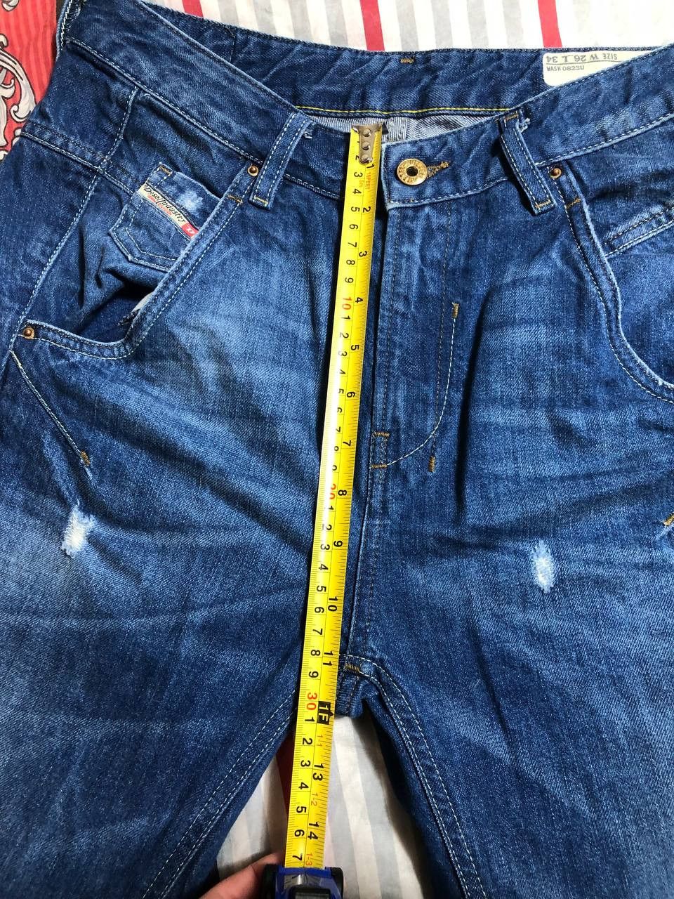Diesel × Vintage Vintage Y2K Diesel Washed Distressed Denim Jeans Slim Size US 26 / EU 42 - 14 Thumbnail