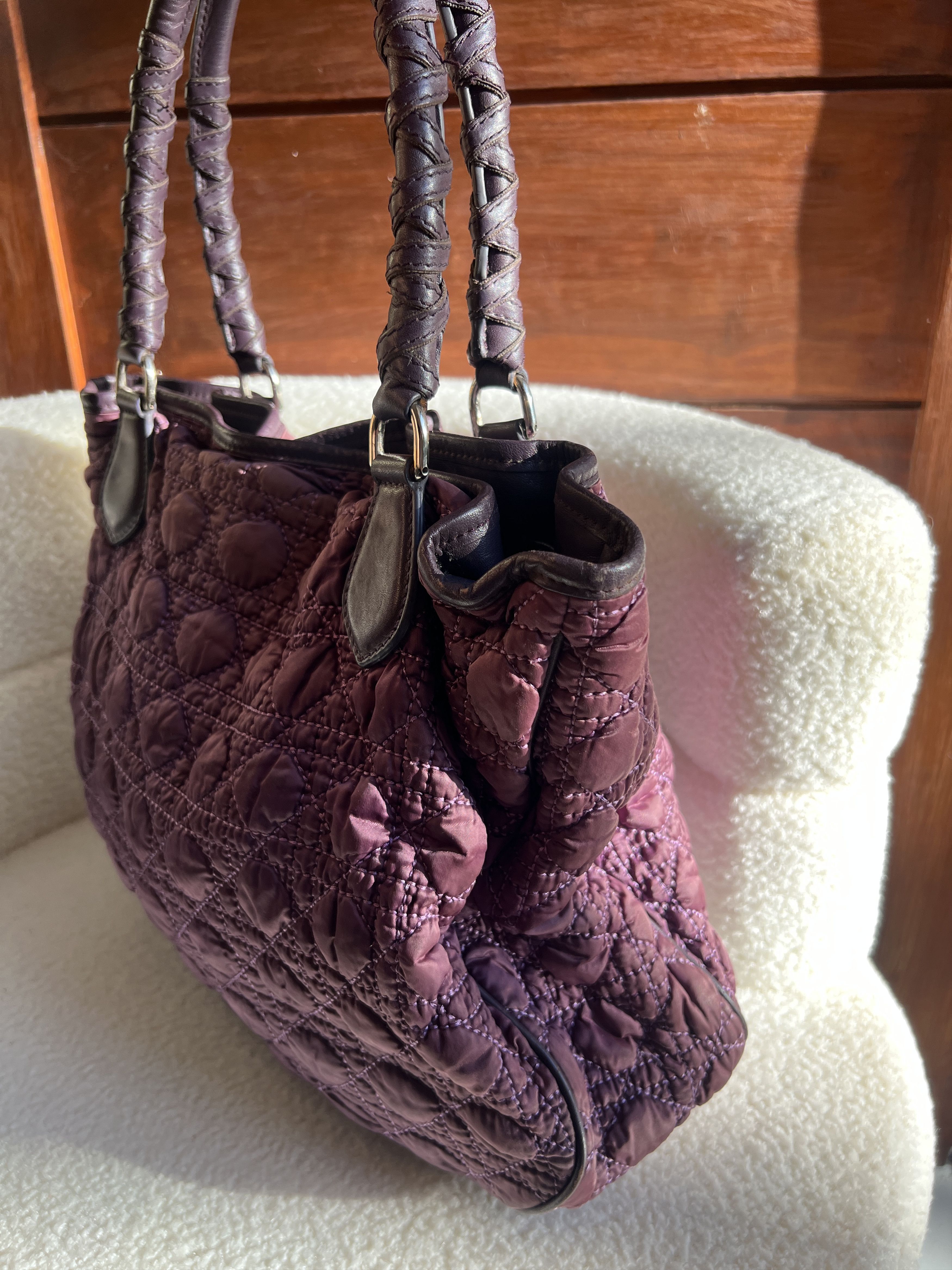 Dior Dior Cannage Quilted Nylon Handbag Size ONE SIZE - 3 Thumbnail