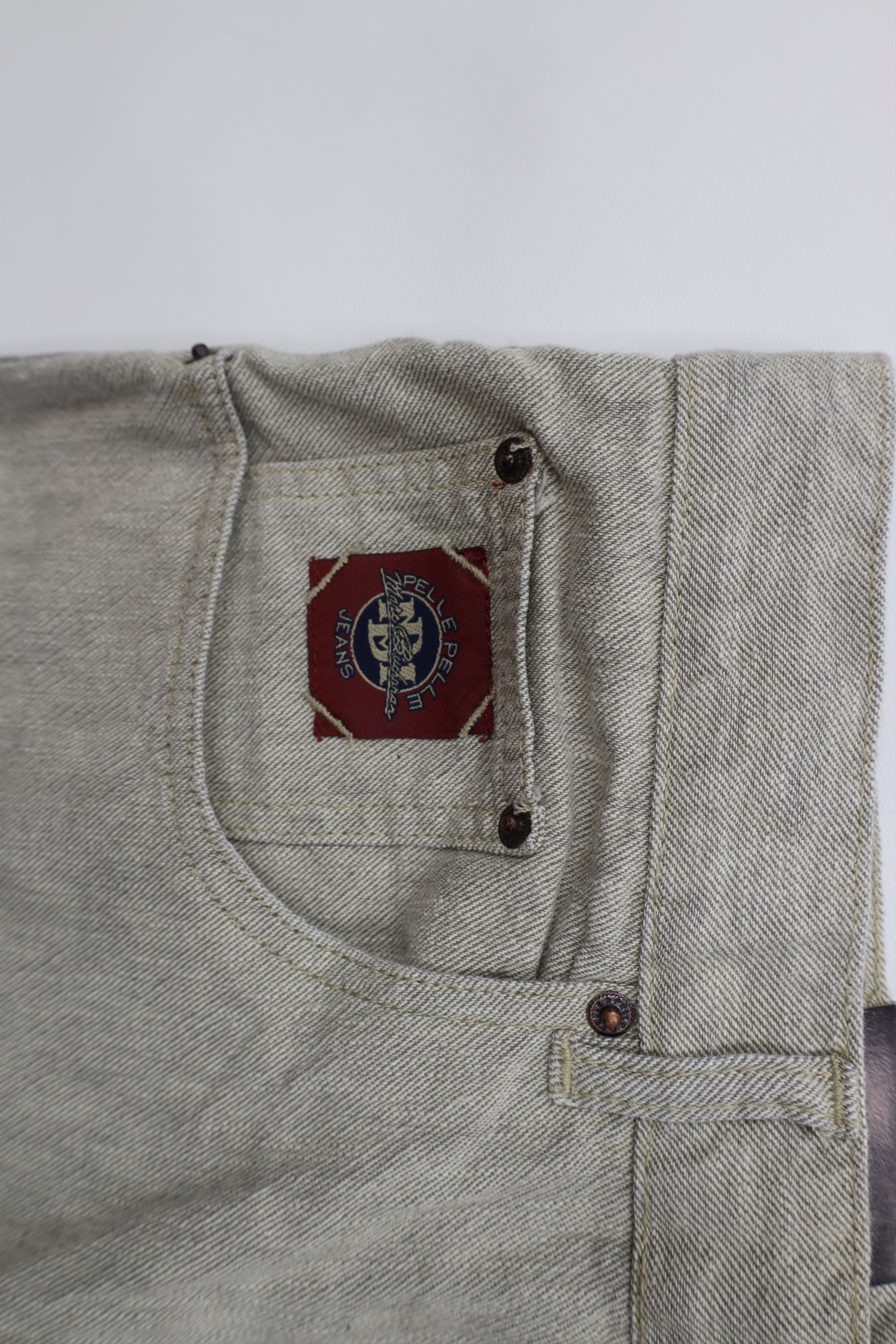 Pelle Pelle Deadstock Vintage 90s Pelle Pelle Wide Leg Jeans Linen Denim Size US 36 / EU 52 - 6 Thumbnail