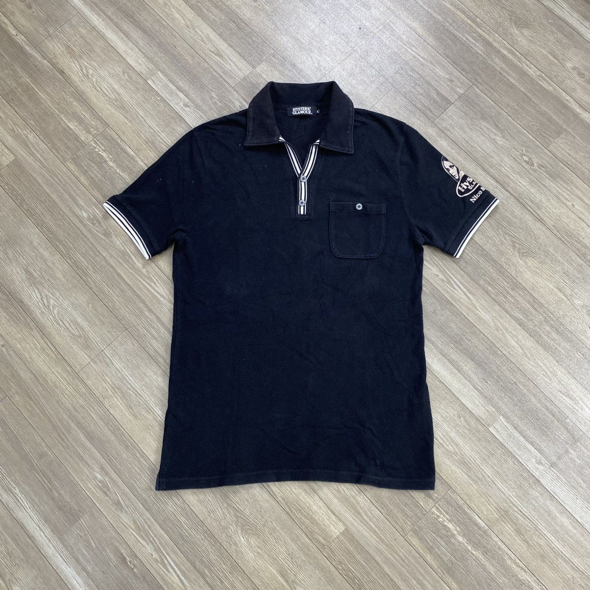 00s Hysteric Glamour Sexy Girl Nice & Sleazy Logo Polo Shirt