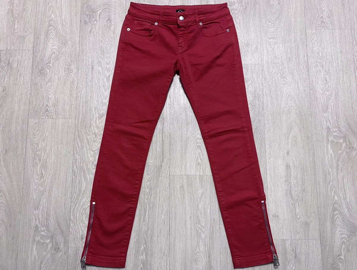 Alexander McQueen 2013 Alexander McQueen McQ Red Zip Slim Fit Jeans Denim Size 26" / US 2 / IT 38 - 6 Thumbnail