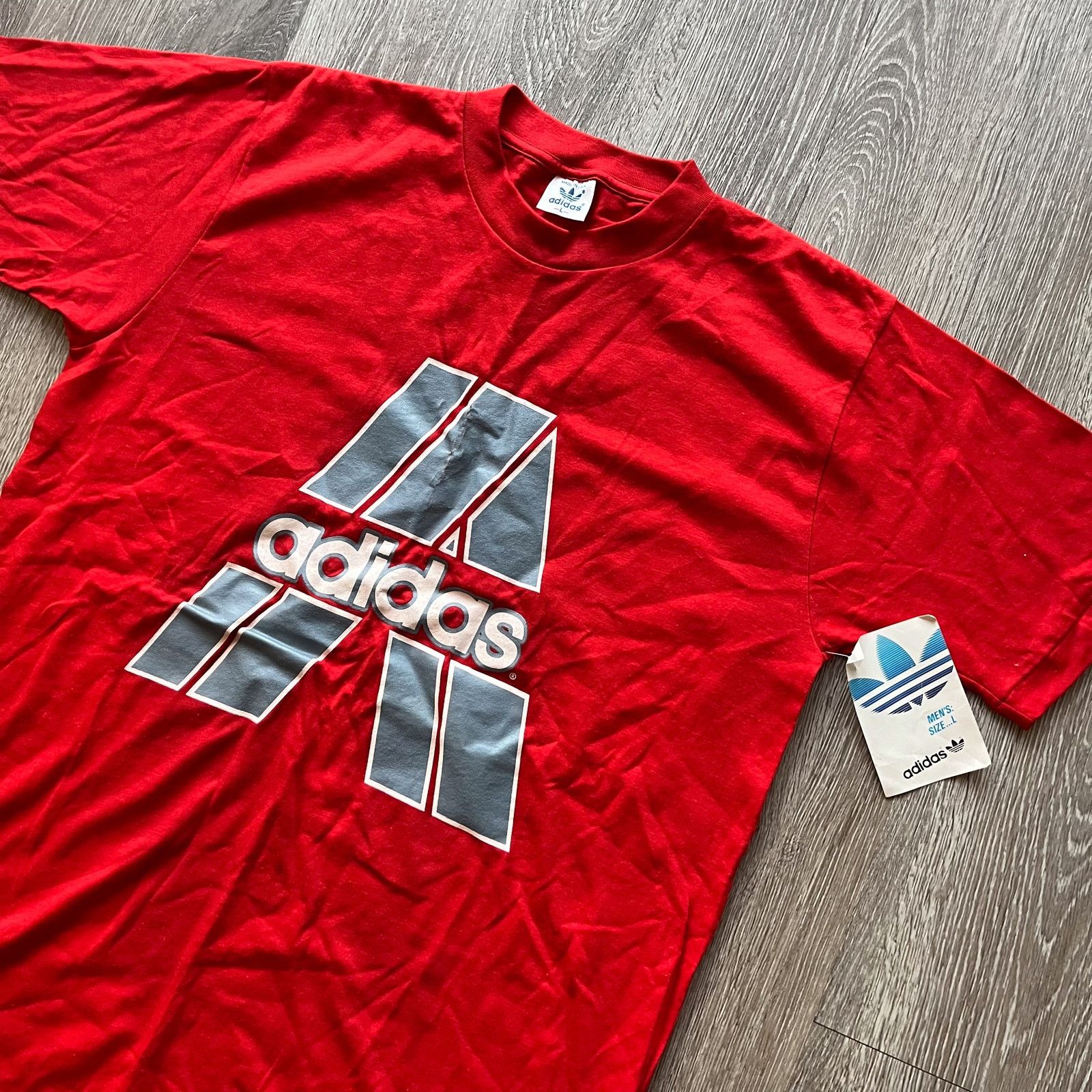 Adidas Rare Archive 80s Adidas T Shirt Single Stitch NWT Mens Large Size US L / EU 52-54 / 3 - 2 Thumbnail
