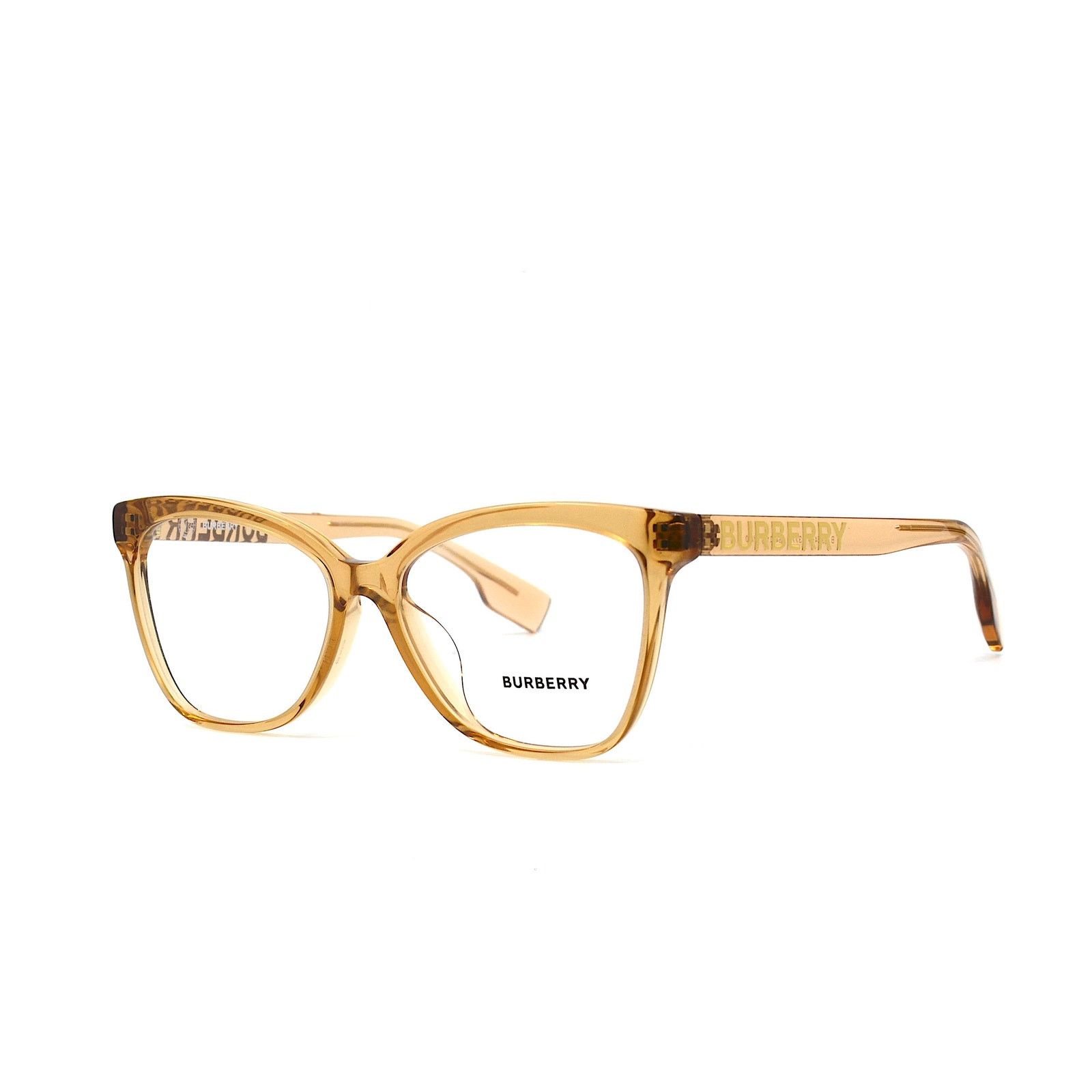 Burberry NEW BURBERRY BE2364F 3779 TRANSPARENT BROWN EYEGLASSES FRAME Size ONE SIZE - 4 Thumbnail