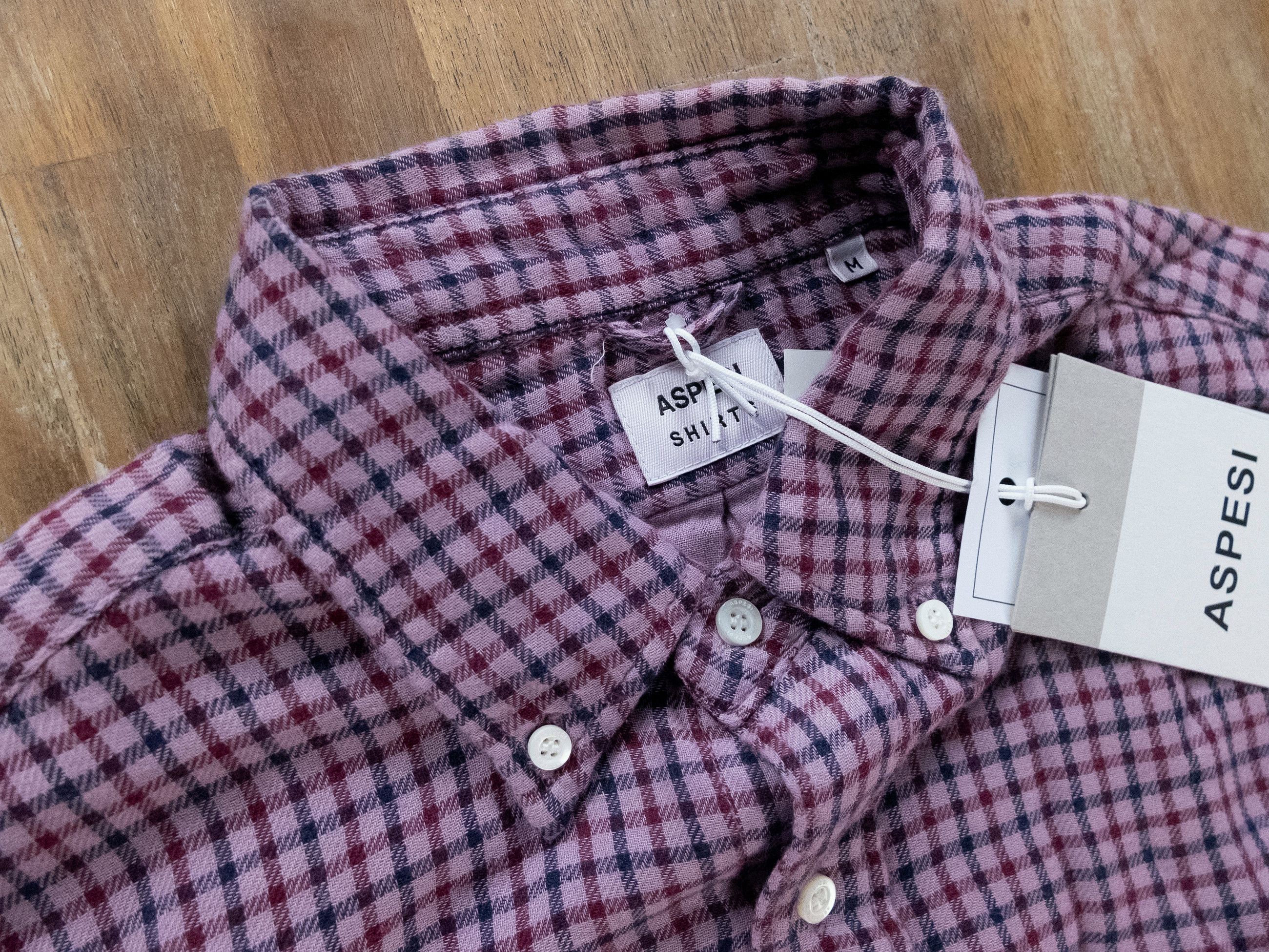 Aspesi ASPESI New Robert pink plaid button down flannel shirt M Size US M / EU 48-50 / 2 - 2 Thumbnail